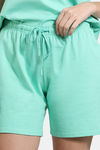 Zivame Hide N Seek Knit Cotton Shorts Set - Ice Green — thumbnail 6